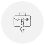 Briefcase with a tie. WH&S training icon.