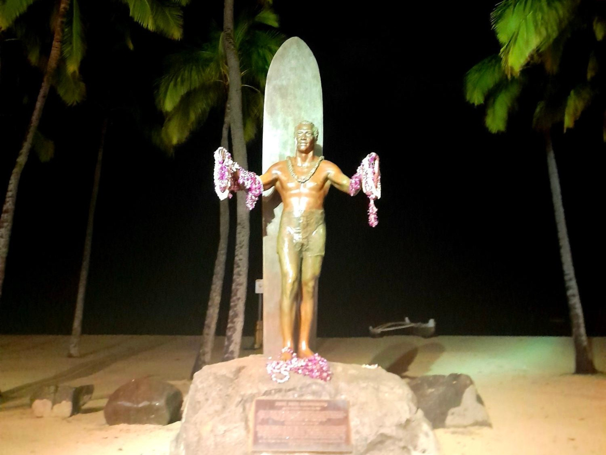 Surfboard statue